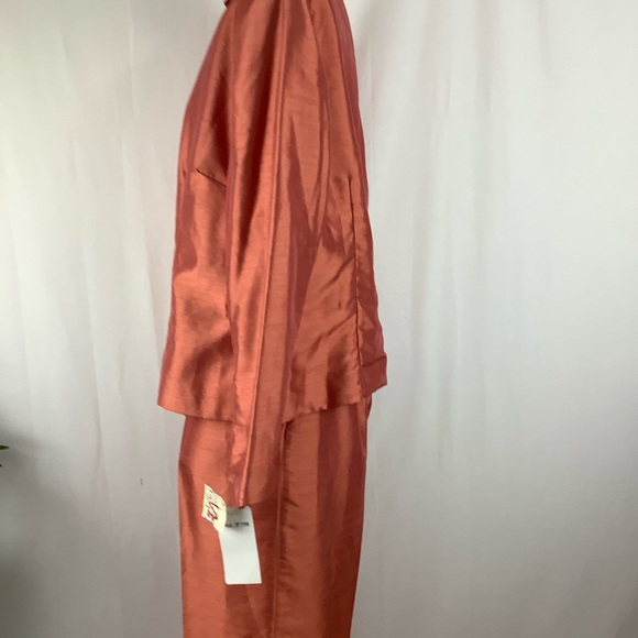 Vintage 💀stock Burnt Orange Two Piece Pant Suit - Picture 2 of 10
